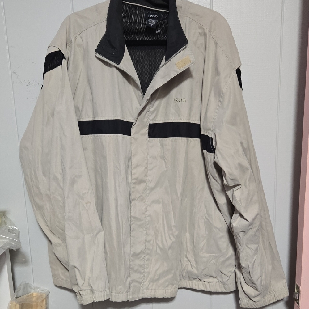 IZOD Men's Beige and Black Jacket